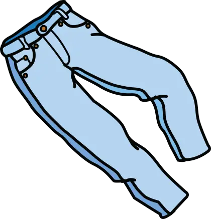 Illustration of Blue Jeans Pants