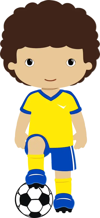 Cartoon Soccer Player with Ball Illustration