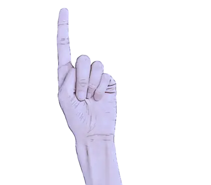 Hand Pointing Upward Gesture
