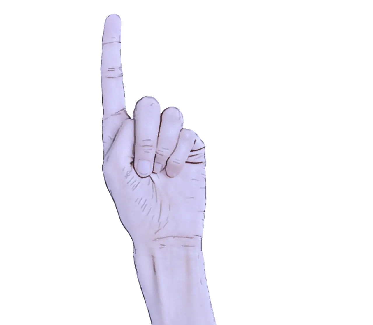 Hand Pointing Upward Gesture