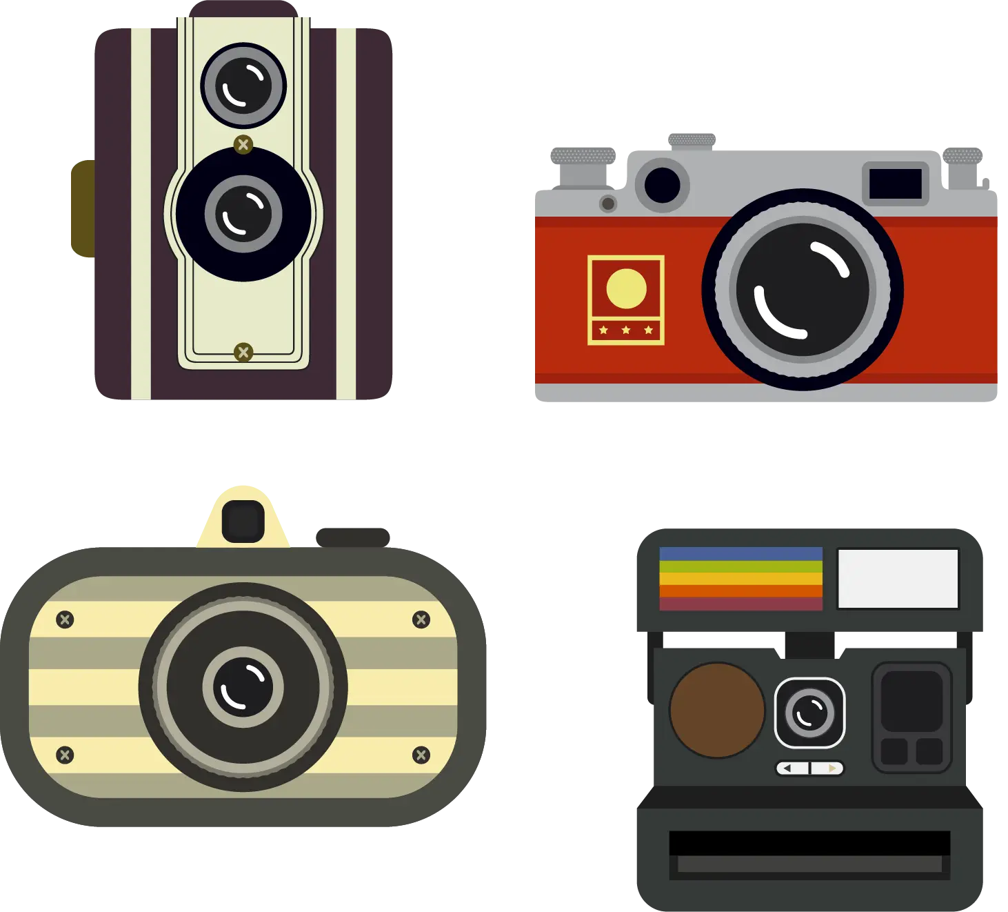 Retro and Vintage Camera Illustrations