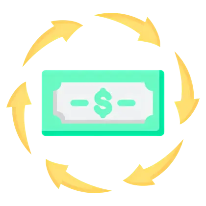 Dollar Bill with Circular Arrows Icon