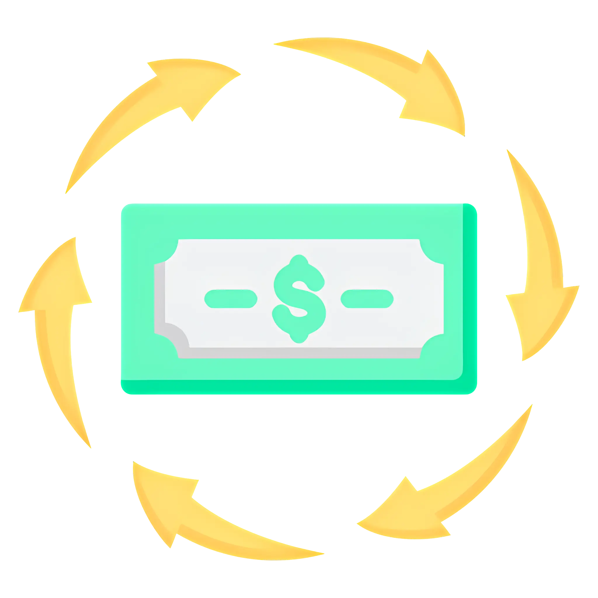 Dollar Bill with Circular Arrows Icon