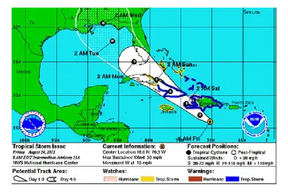 Tropical Storm Weather Map