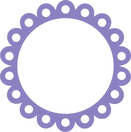 Purple Circular Frame with Holes