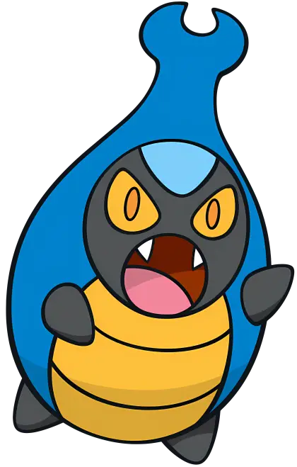 Blue Bug in Cute Cartoon Style
