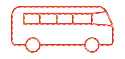 Red Bus Outline Drawing Illustration