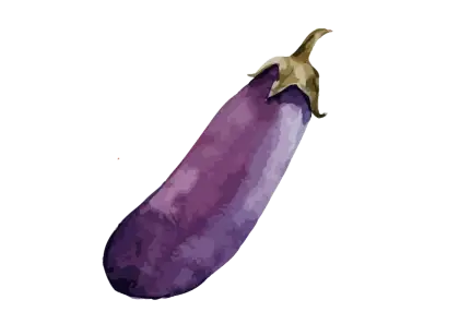 Fresh Purple Eggplant