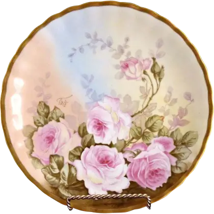 Decorative Plate with Floral Design