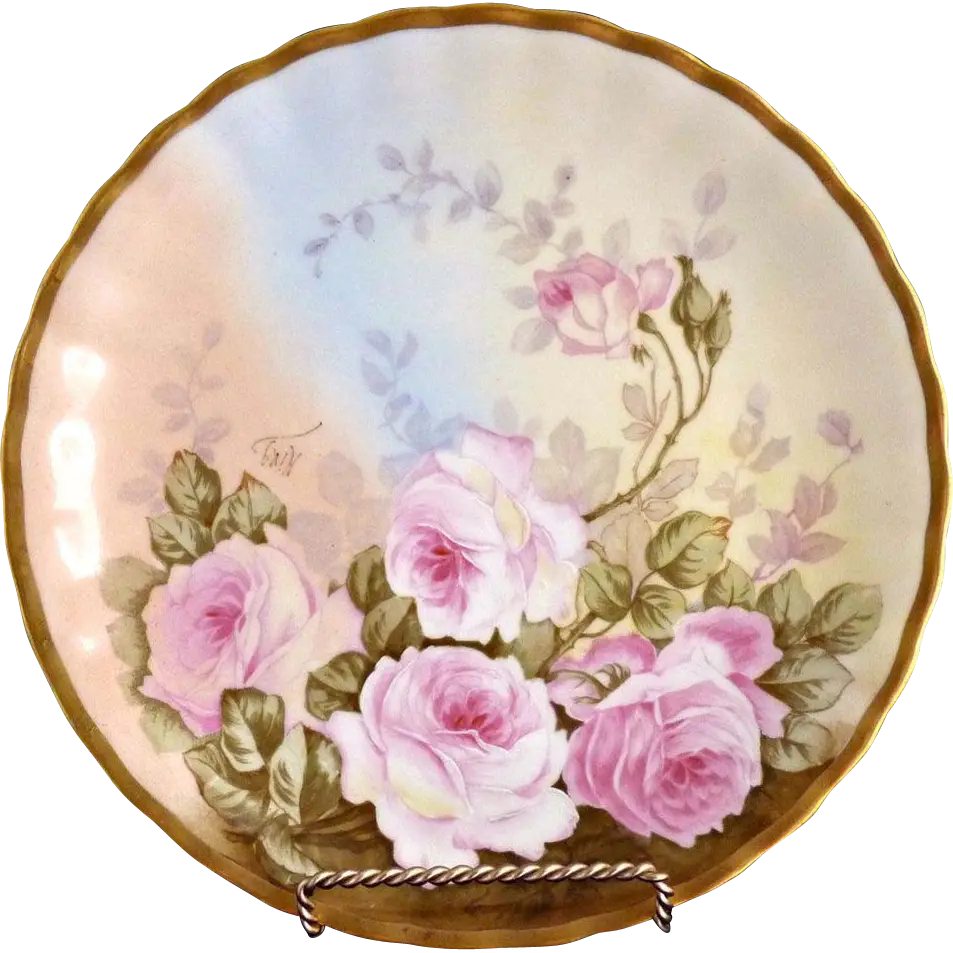 Decorative Plate with Floral Design