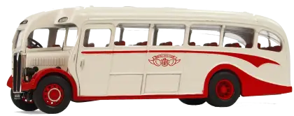 Vintage Red and White Bus
