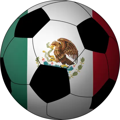 Soccer Ball with Mexican Flag Design