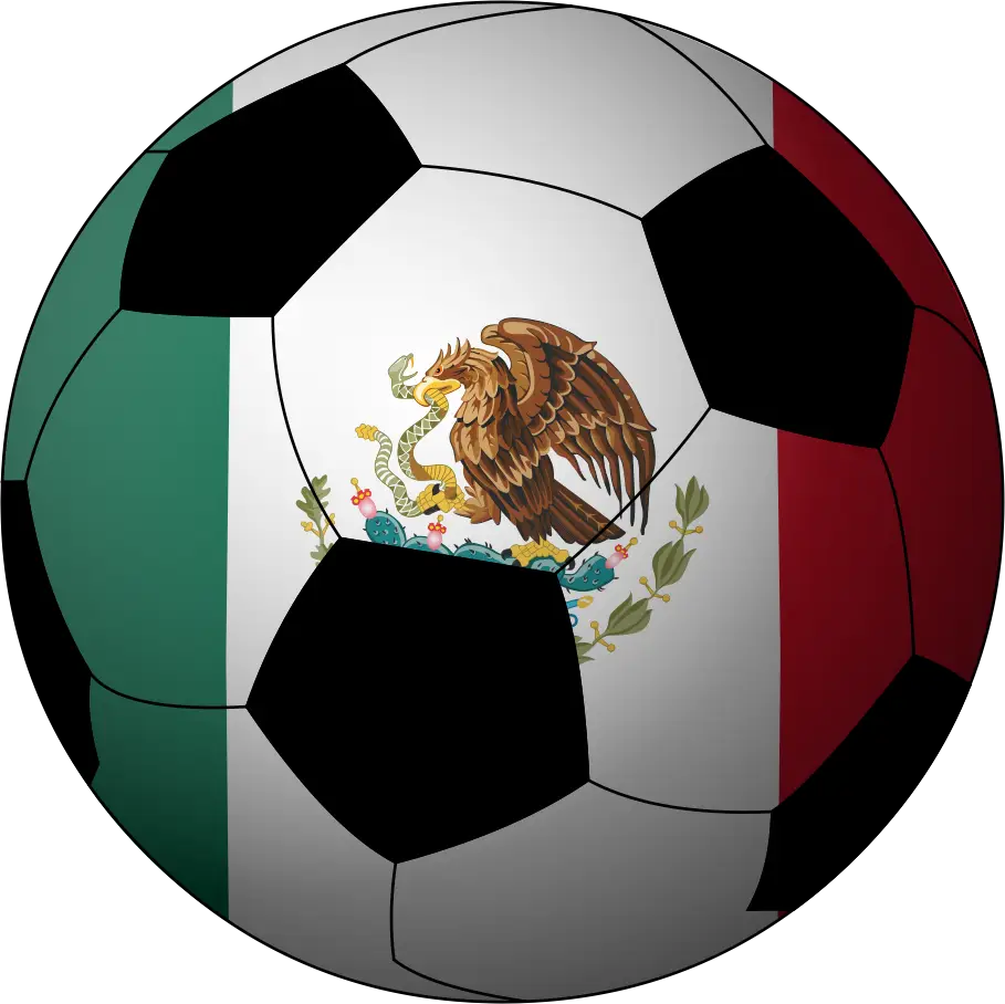 Soccer Ball with Mexican Flag Design