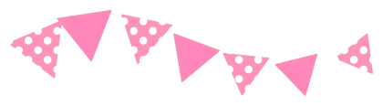 Pink Triangular Party Bunting for Festive Events