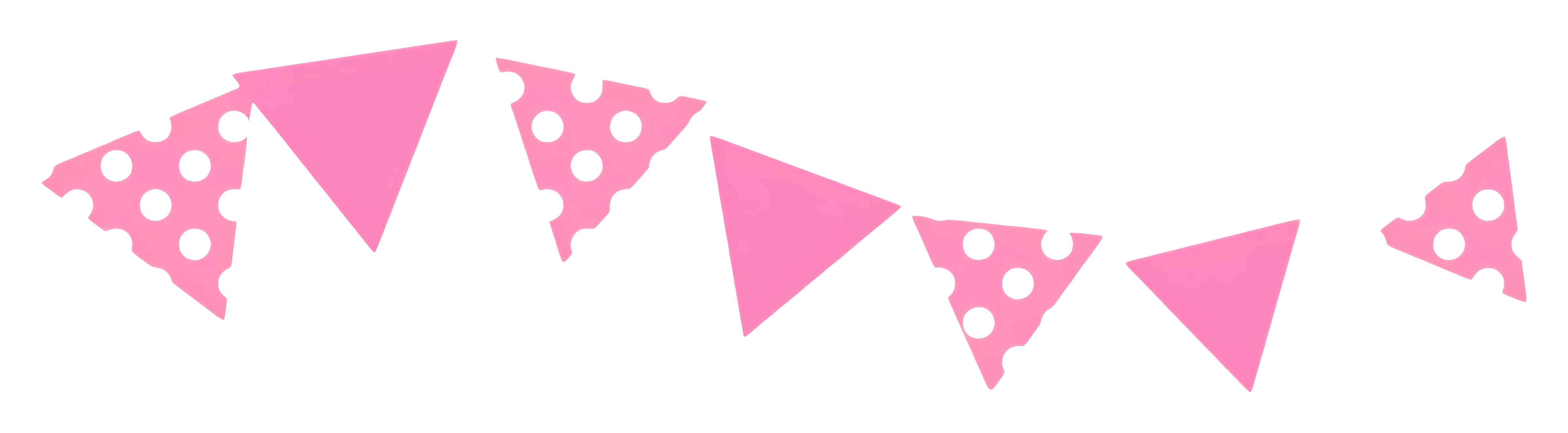 Pink Triangular Party Bunting for Festive Events