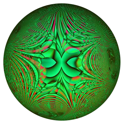 Colorful Abstract Green Sphere