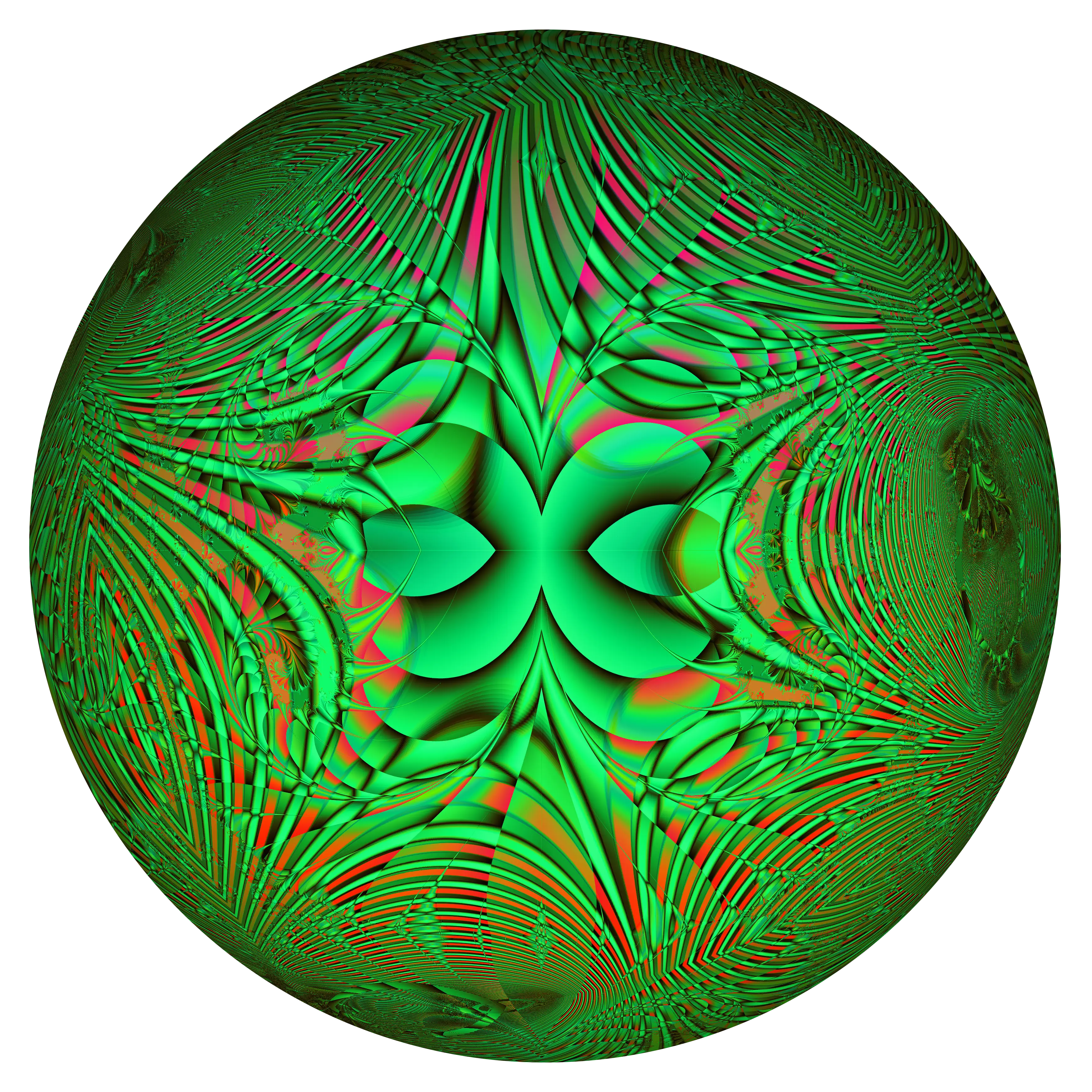 Colorful Abstract Green Sphere