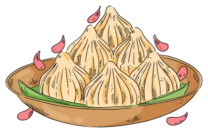 Delicious Dumplings on Plate