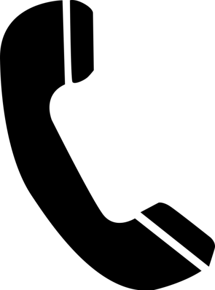 Silhouette Telephone Receiver Icon