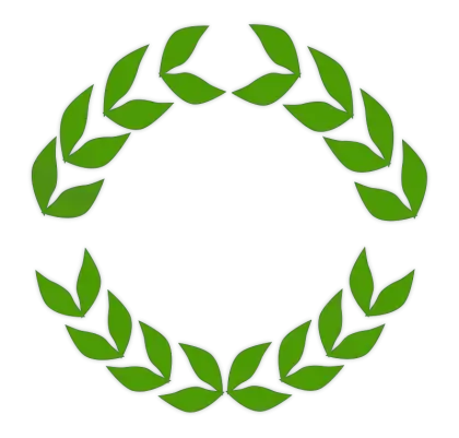 Green Laurel Wreath Decoration Design