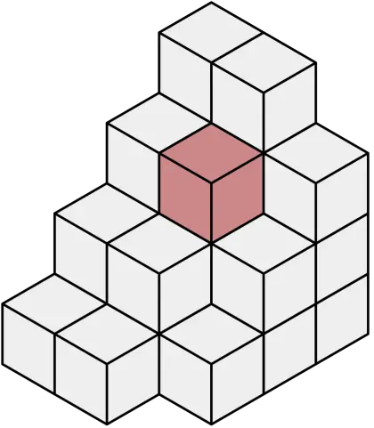 3D Geometric Cube Block Illustration