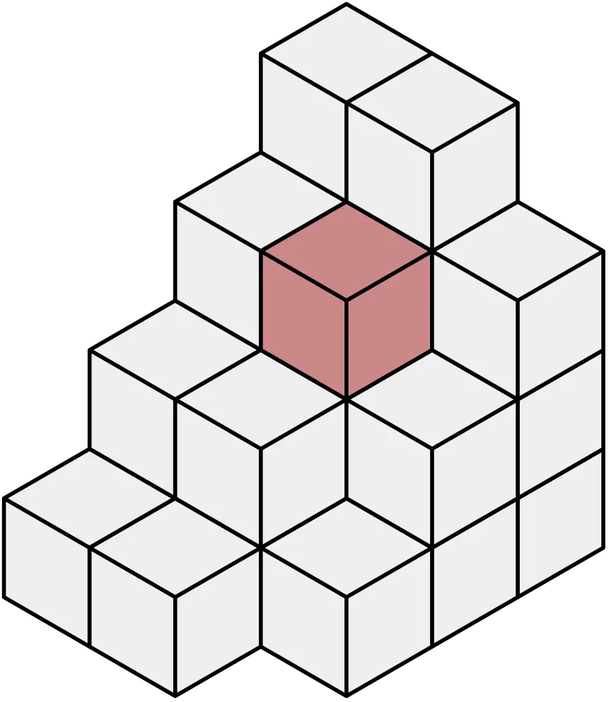 3D Geometric Cube Block Illustration