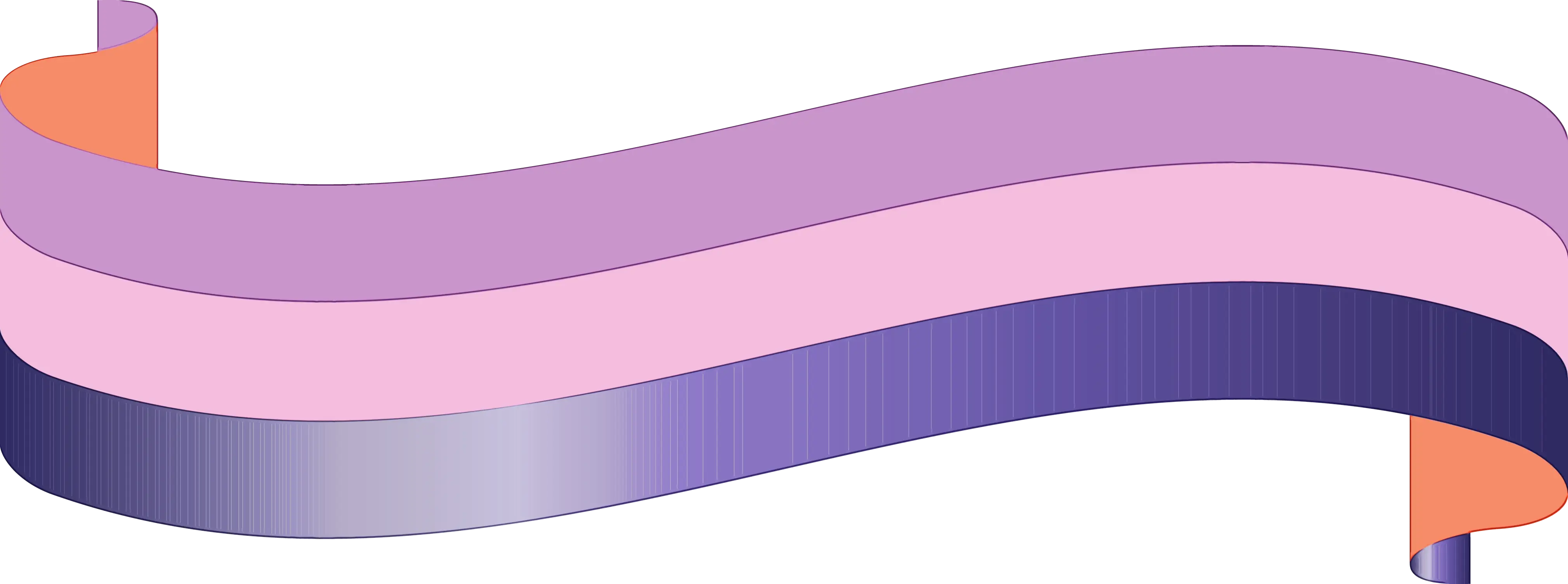 Pastel Pink and Purple Decorative Ribbon
