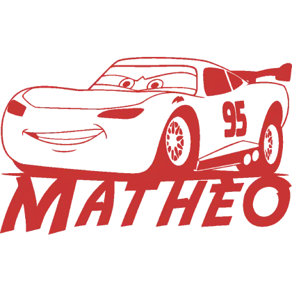 Red Cartoon Race Car Illustration for Kids