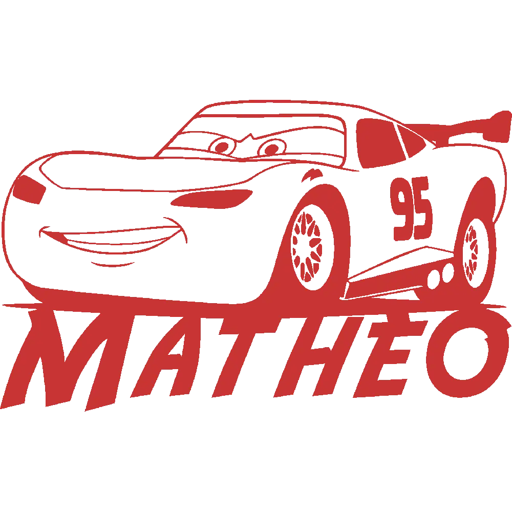 Red Cartoon Race Car Illustration for Kids