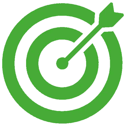 Solid Green Target with Arrow