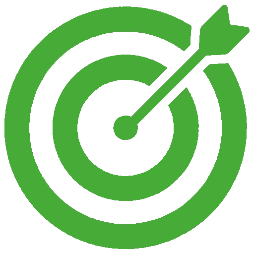 Solid Green Target with Arrow