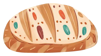Cartoon Loaf of Bread Illustration