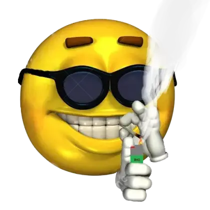 Cool Emoji with Sunglasses and Smoking