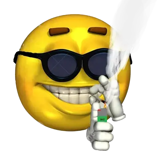 Cool Emoji with Sunglasses and Smoking