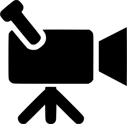 Minimalist Tripod Camera Icon Design