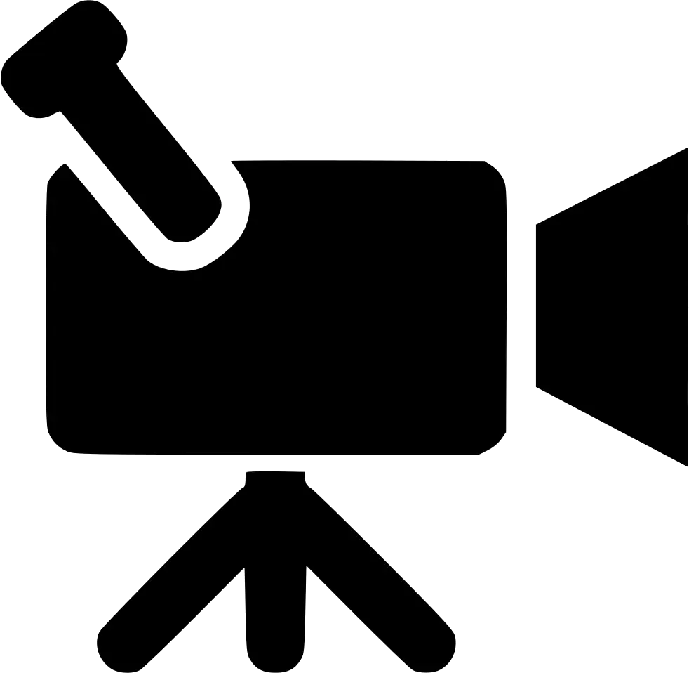 Minimalist Tripod Camera Icon Design