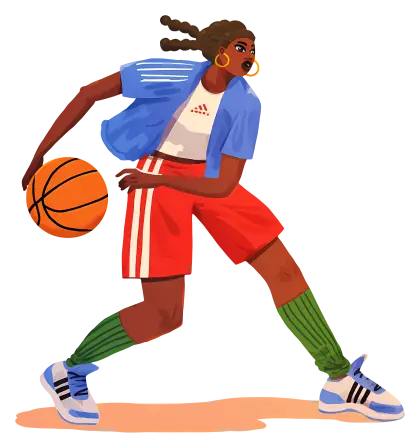 Basketball Player in Action