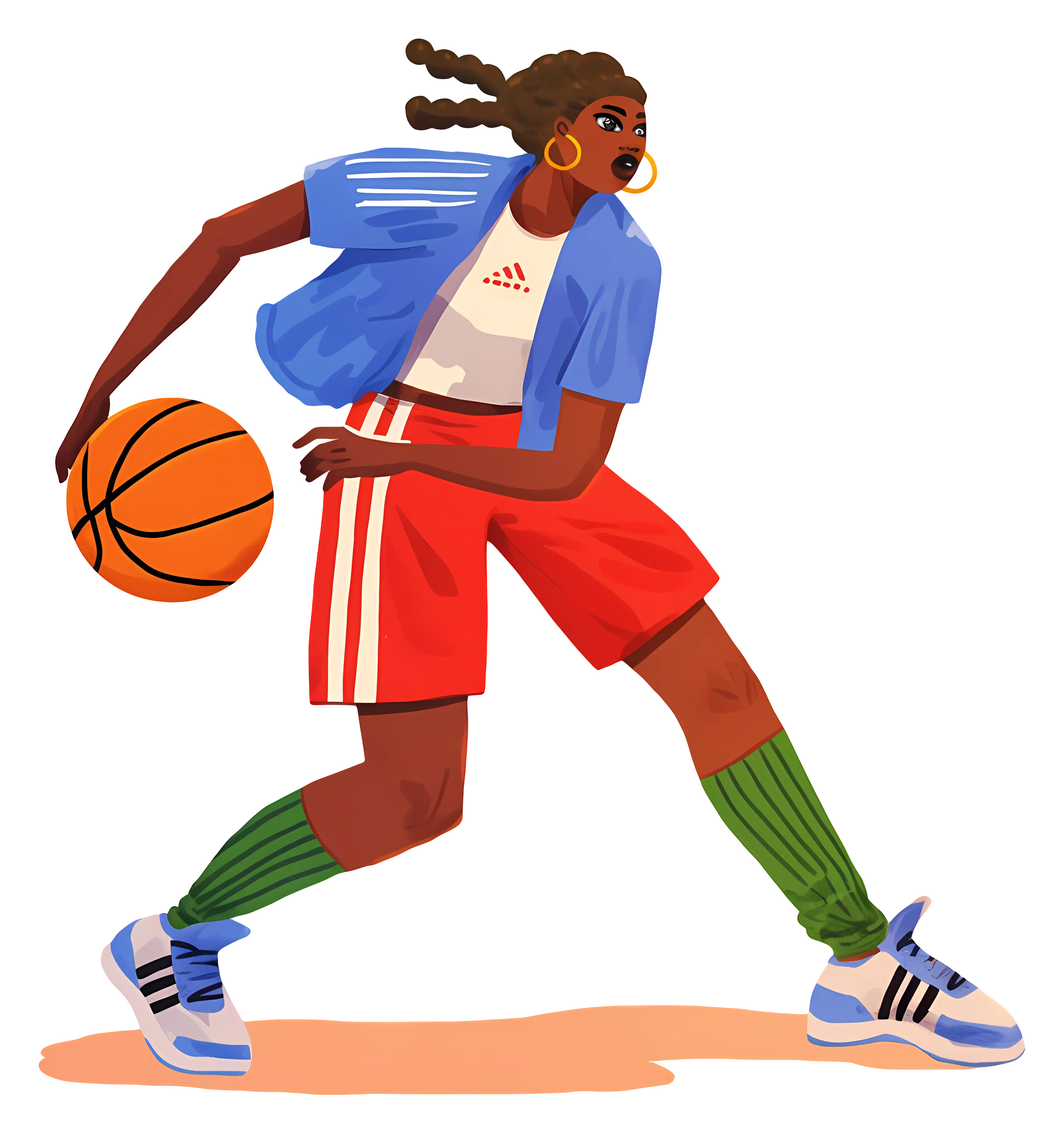 Basketball Player in Action