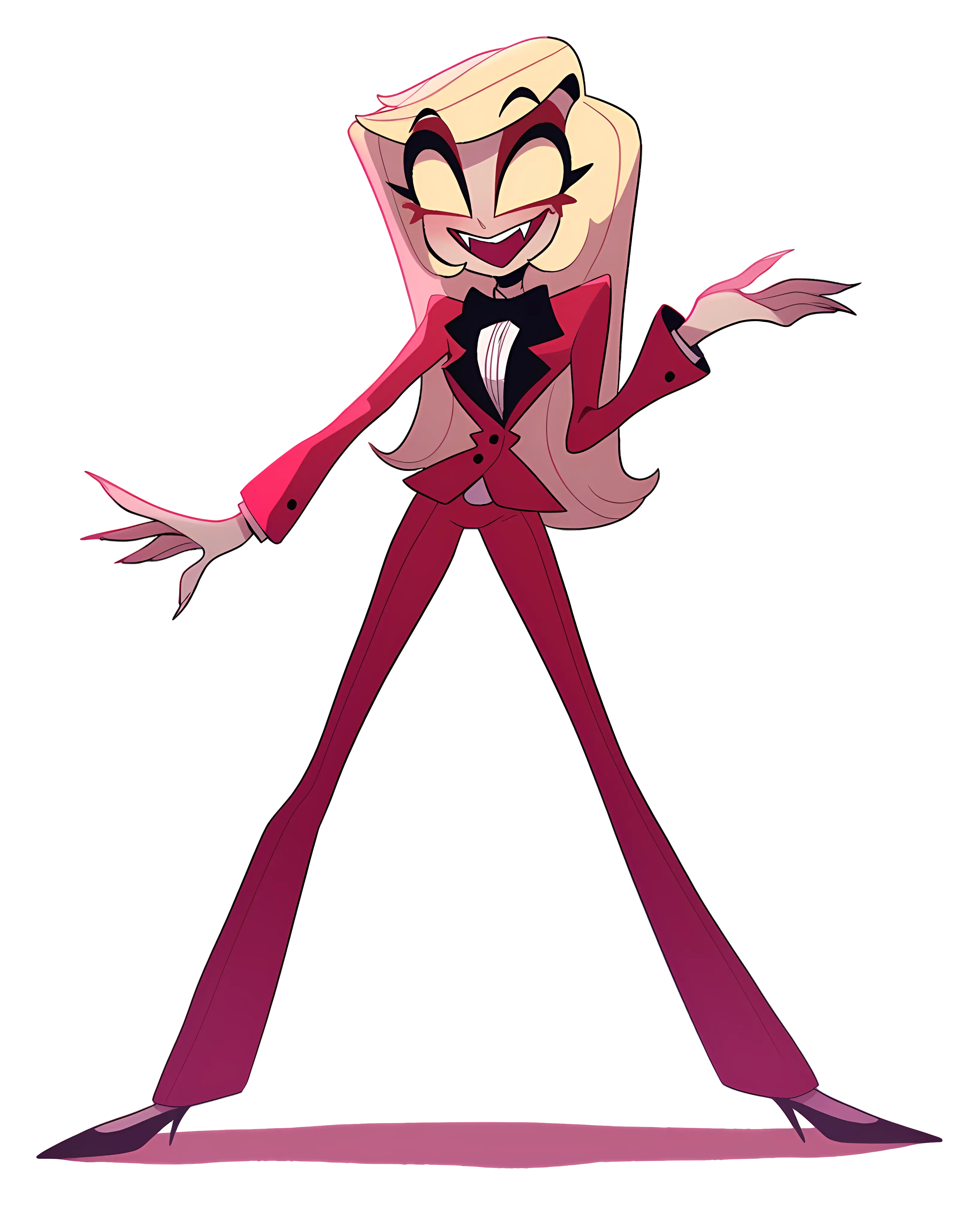 Blonde Character in Red Suit