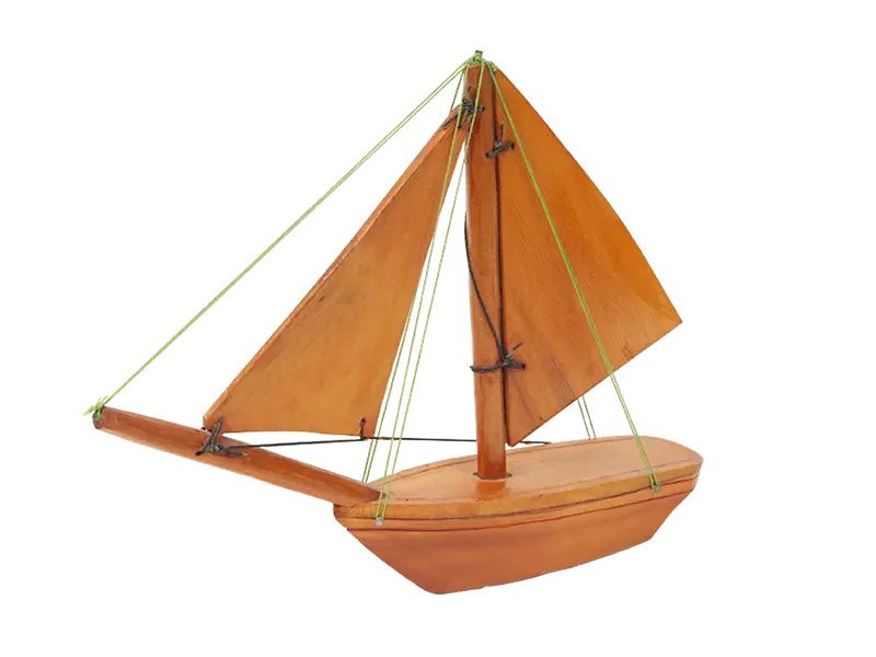 Decorative Wooden Model Sailboat