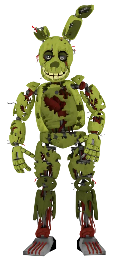 Green Broken Animatronic Robot