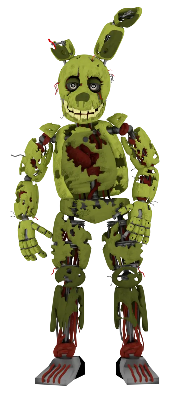 Green Broken Animatronic Robot