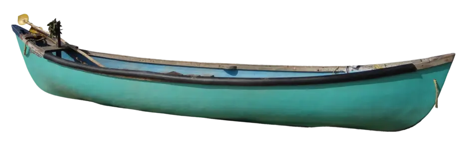 Teal Canoe Boat