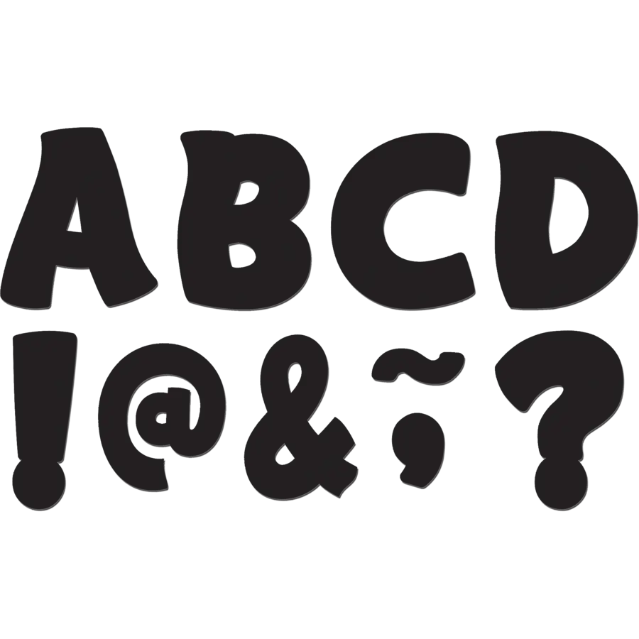 Bold Alphabet Letters and Symbols