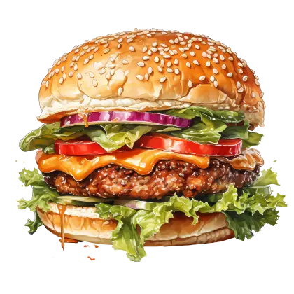Cheeseburger with Fresh Ingredients
