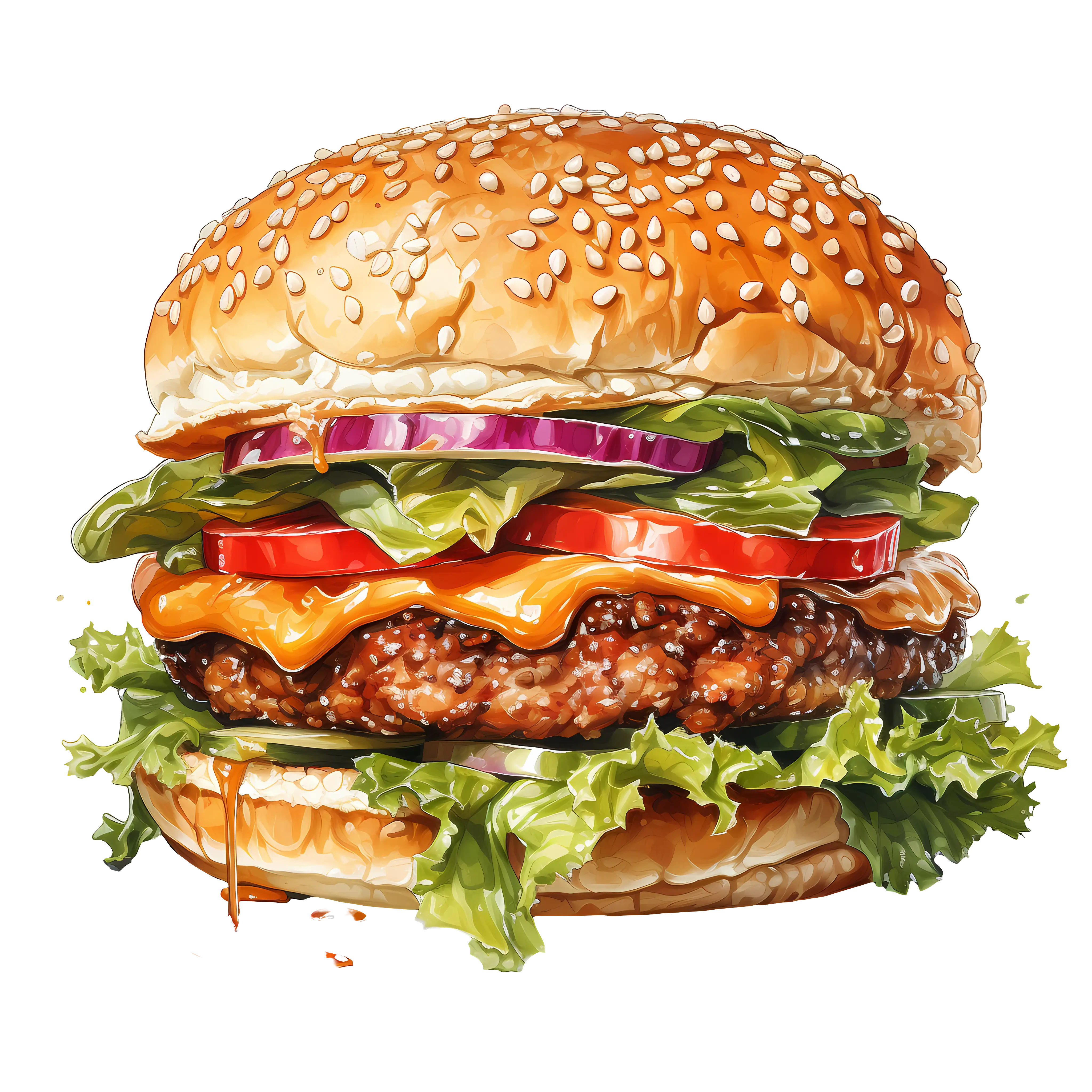 Cheeseburger with Fresh Ingredients