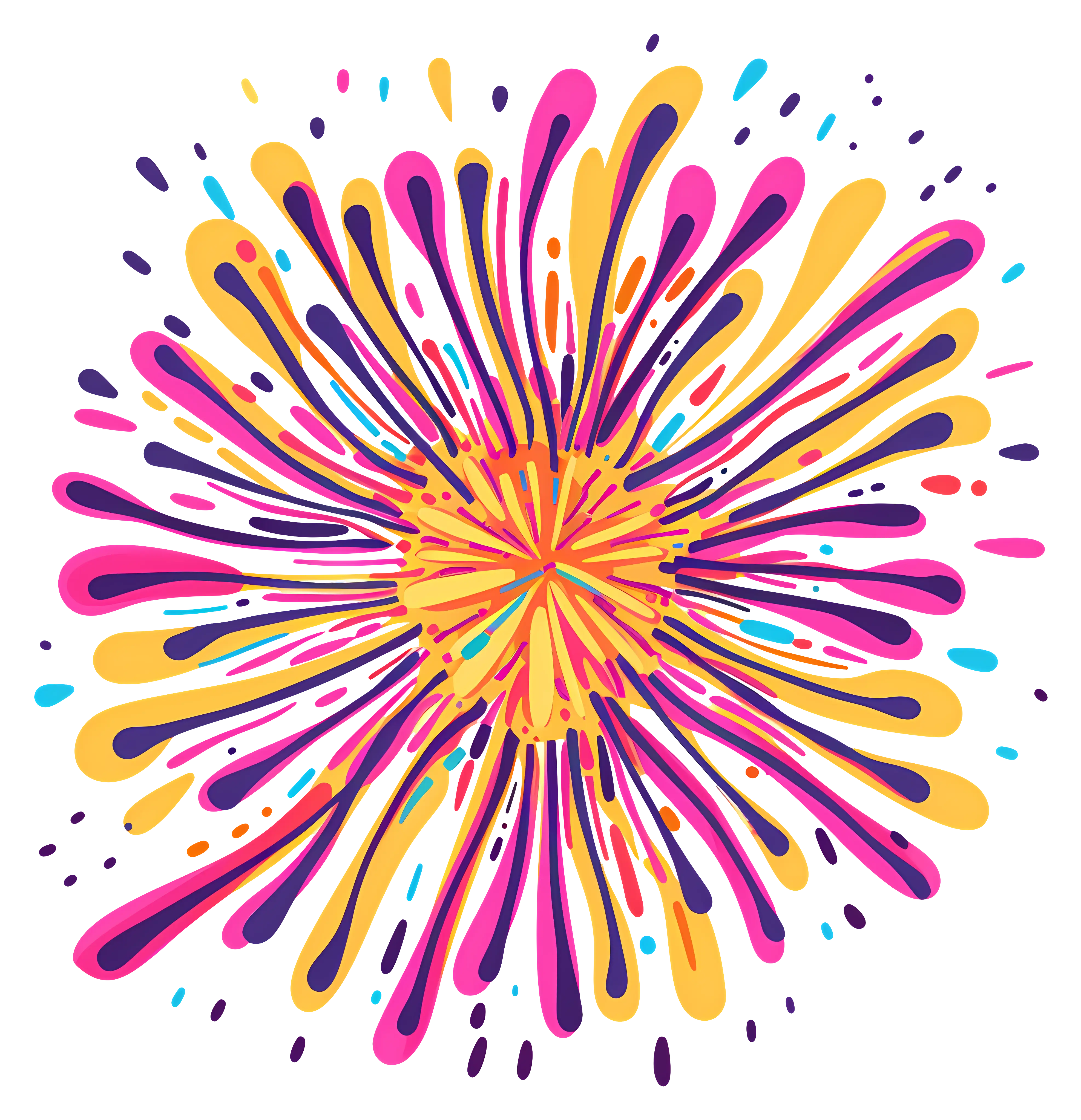 Colorful Firework Burst