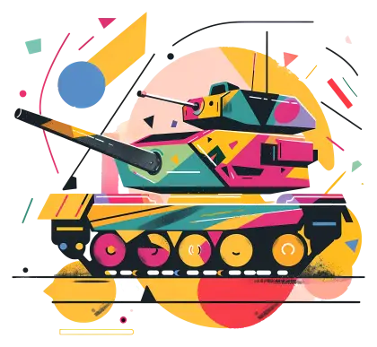 Colorful Artistic Tank Illustration