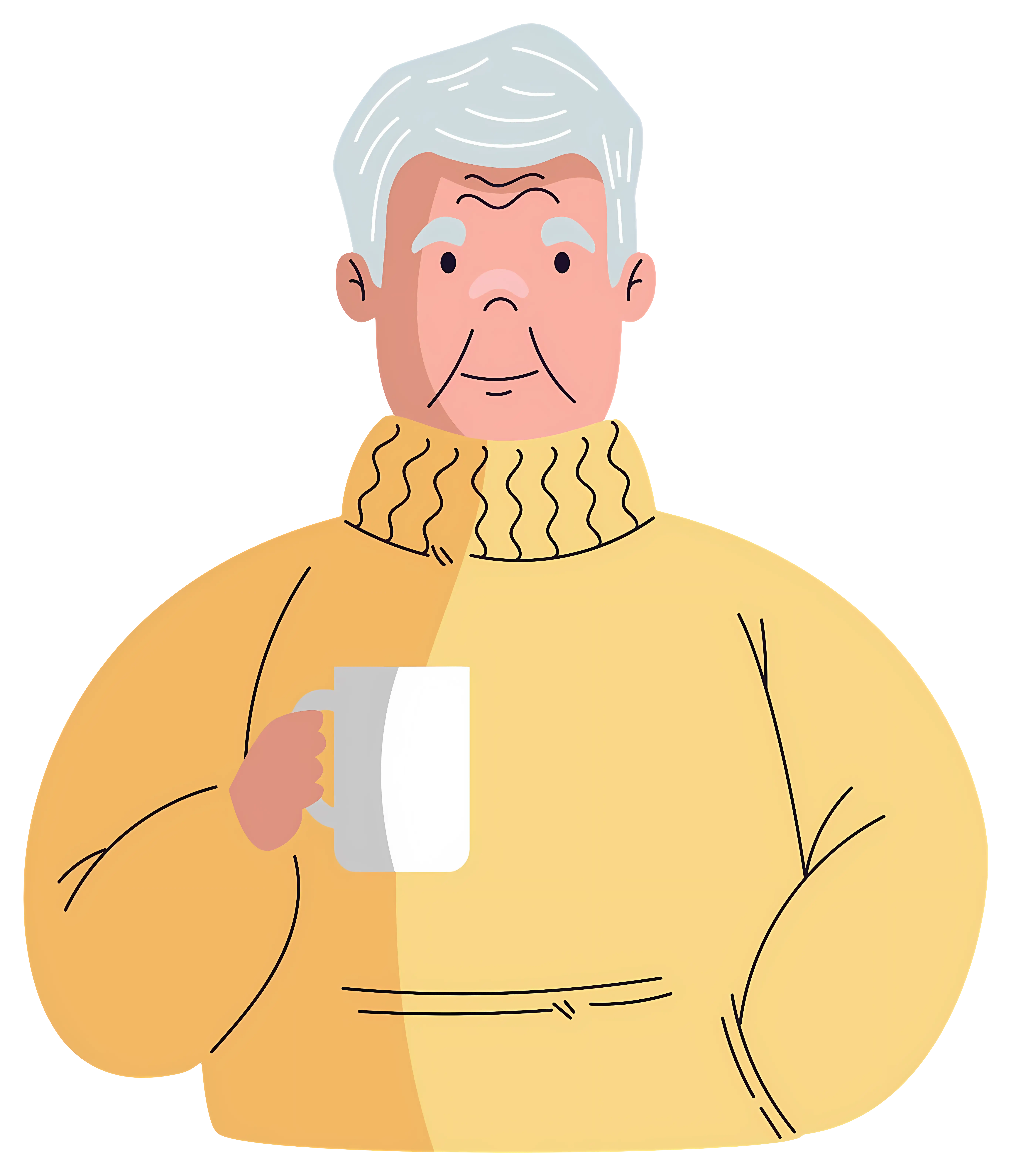 Elderly Man with Coffee