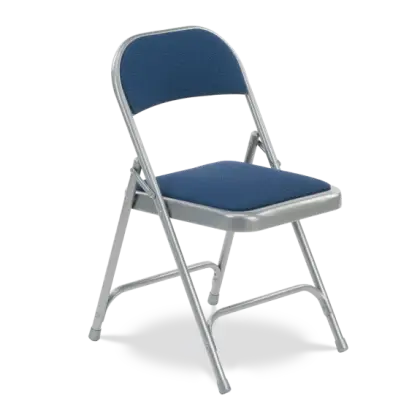 Blue Folding Chair with Metal Frame
